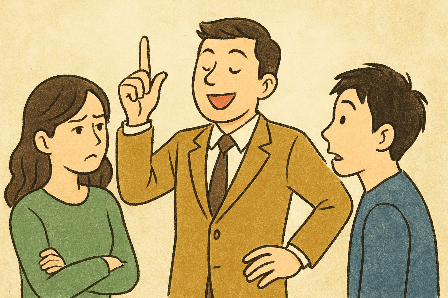 よくある自慢のパターンを場面で見てみる