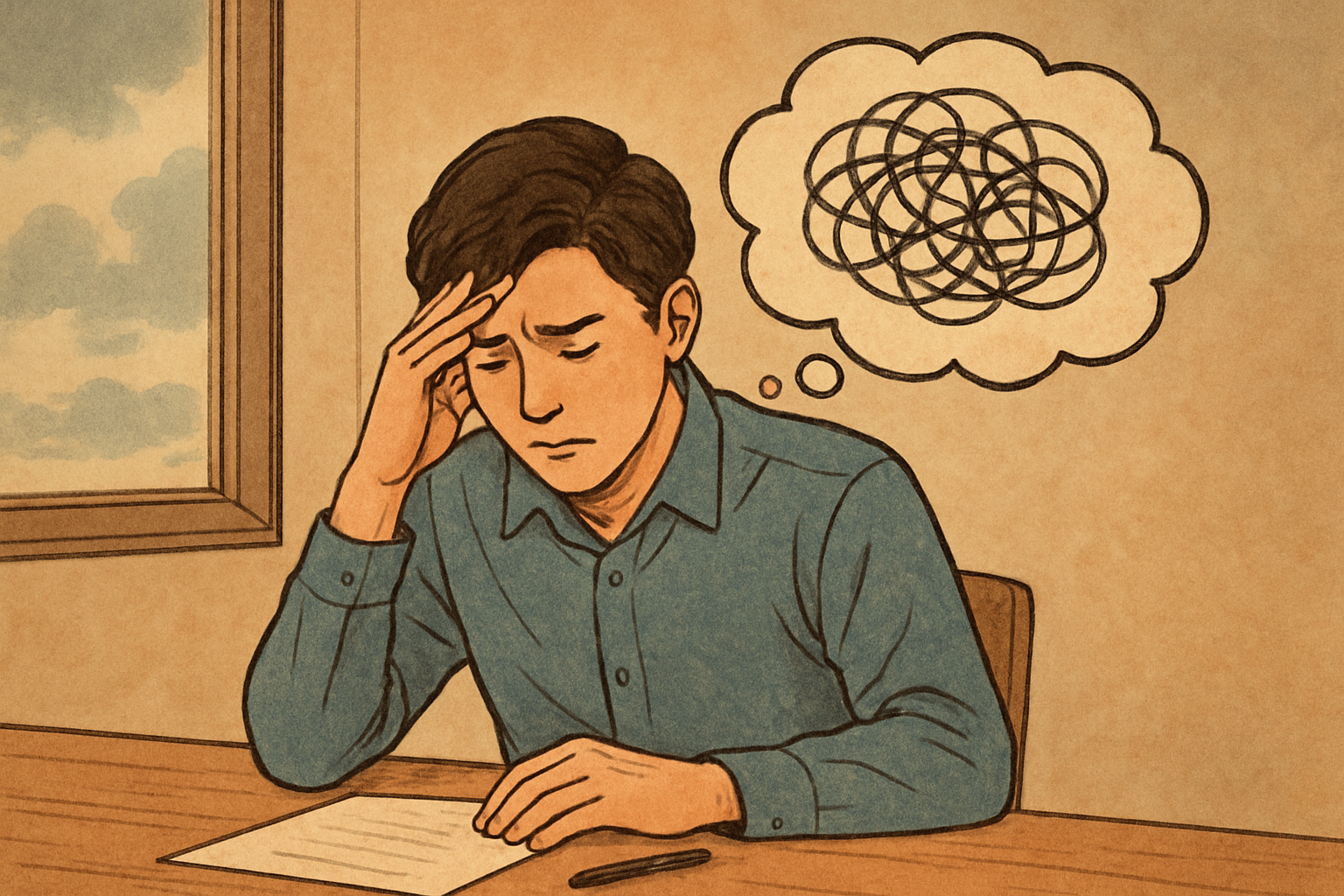 日常で起きやすい「考えすぎ」の場面例