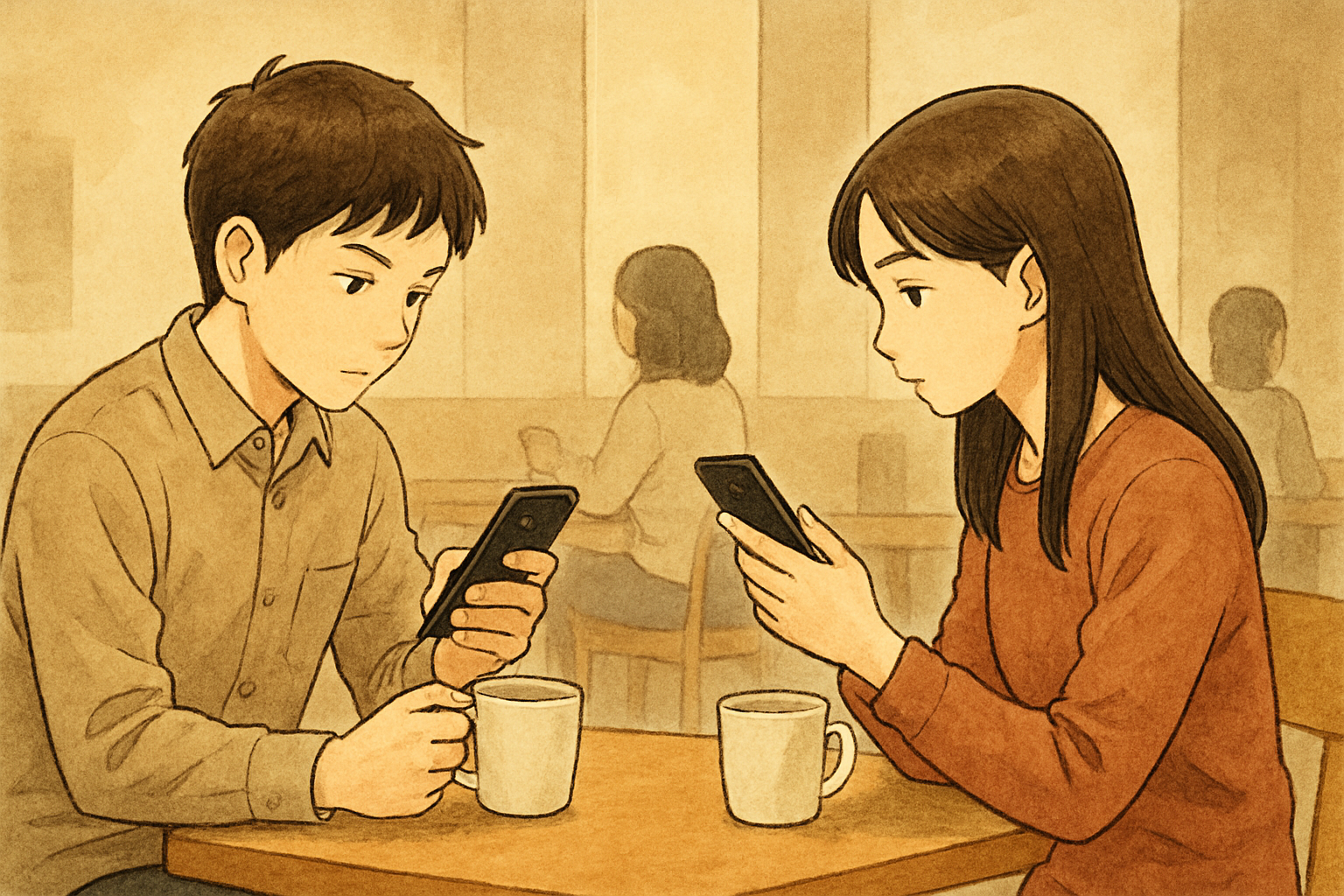 日常でよくある「真似」の場面を見てみましょう