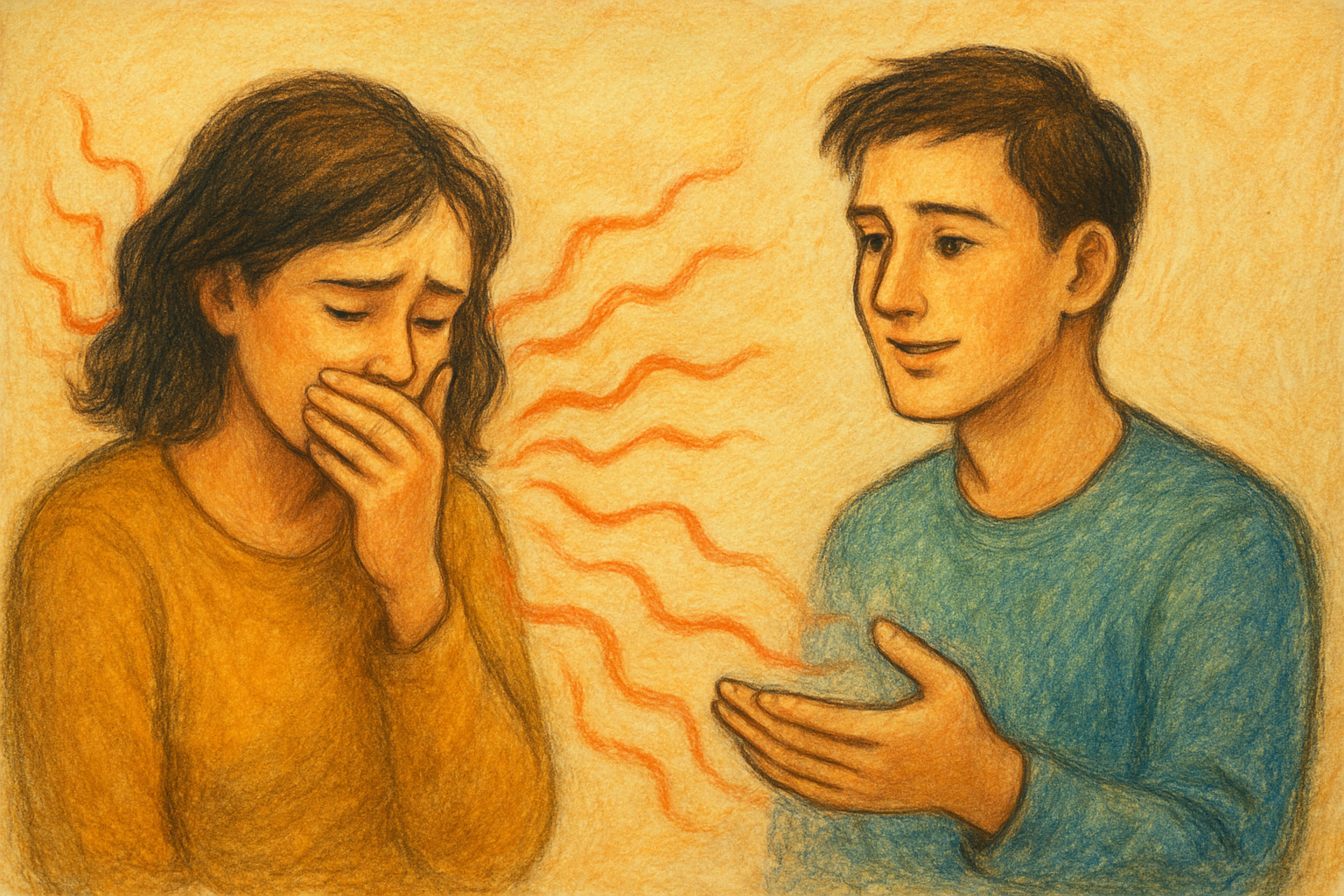 感情がうつる流れは「二段階」で説明されることが多いです
