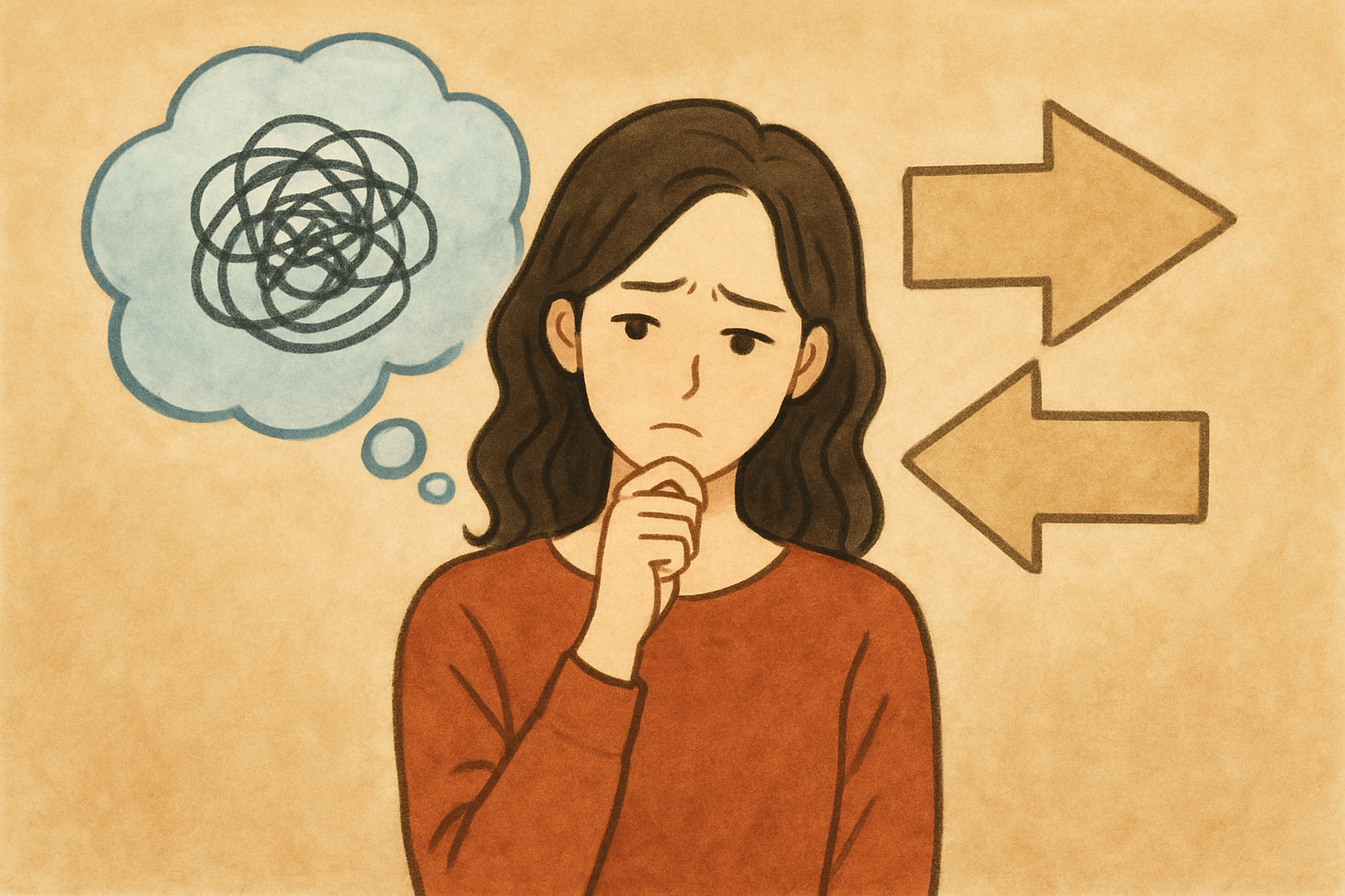 優柔不断は「不安」と「選び方のクセ」が重なると起きやすいんですね