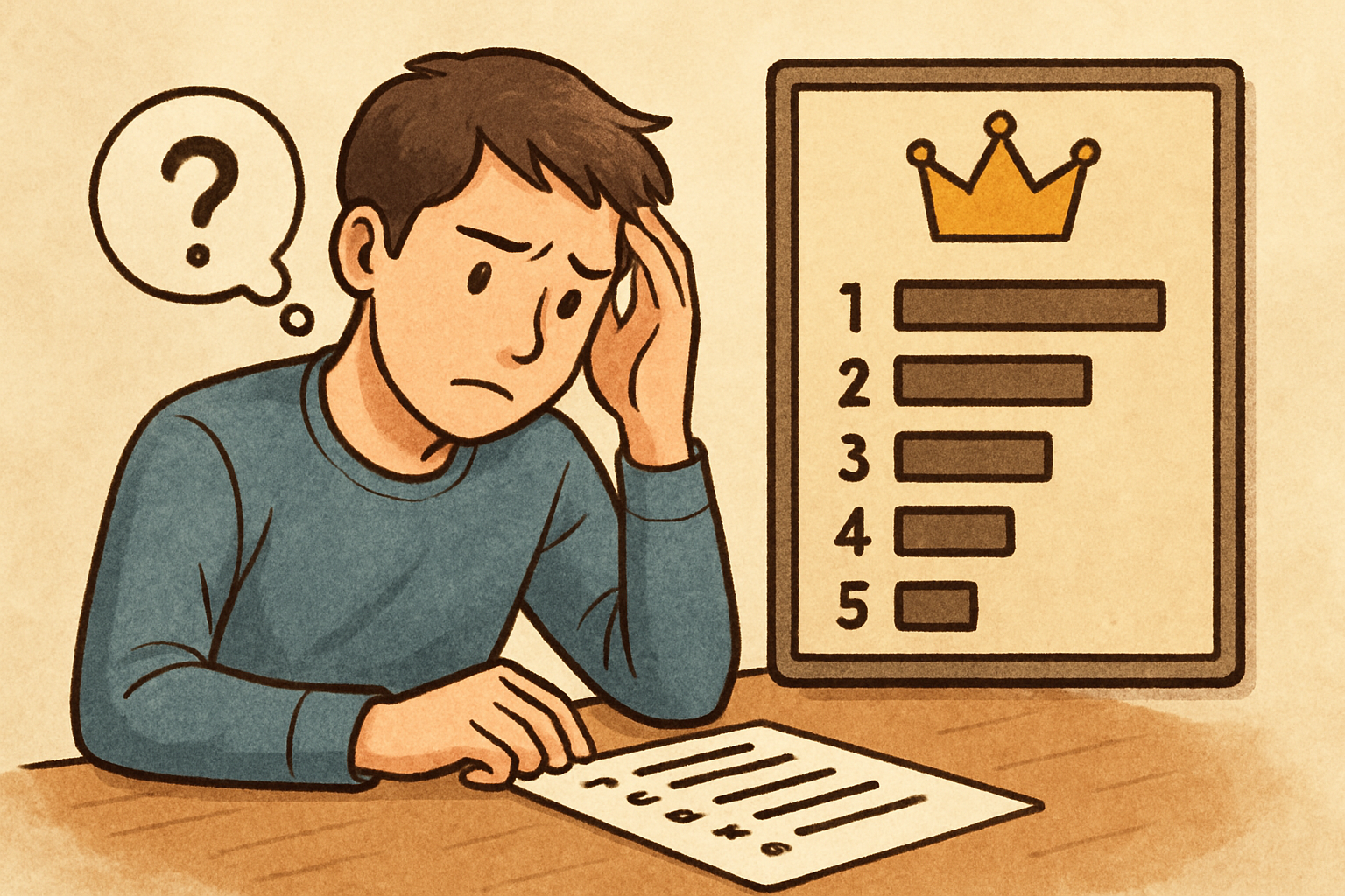 ランキングは「考える負担」と「不安」を軽くしてくれます
