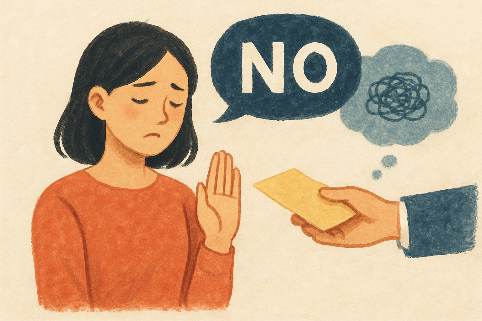 NOと言えないのは「優しさ」と「不安」が同時に働くからなんですね