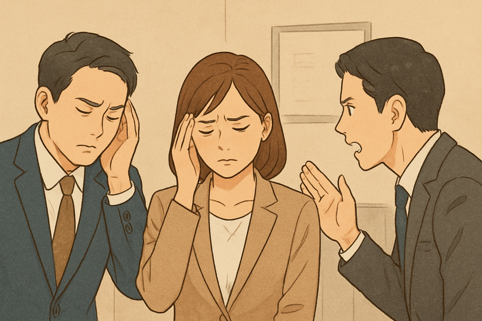 よくある場面で見る、人間関係ストレスの具体例